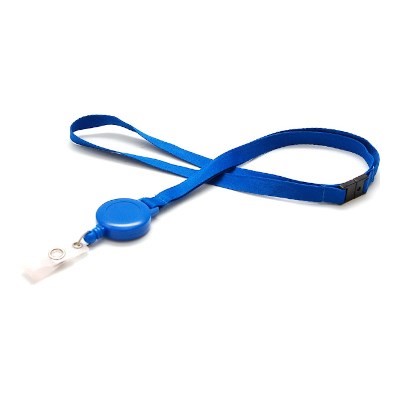 SmartAccess Blue Satin Lanyard With Badge Reel